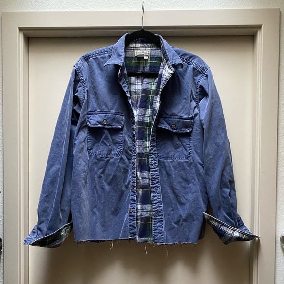 L.L. Bean Shirts Ll Bean Vintage Flannel Lined Denim Shirt Poshmark